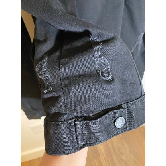 XRAY JEANS Men’s black denim Distressed jacket SZ XL - Picture 7 of 7